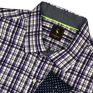 Tailorbyrd Plaid Long Sleeve Button Front- 3XLT